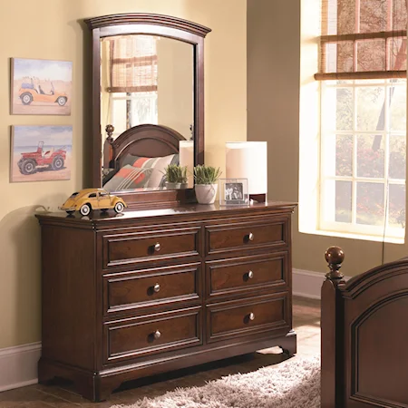 Drawer Dresser w/ Vertical Mirror